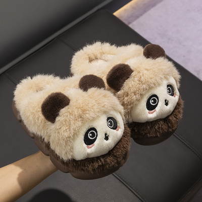 儿童加绒保暖卡通棉拖鞋