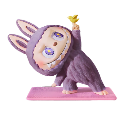 泡泡玛特labubu慵懒瑜伽手办盲盒