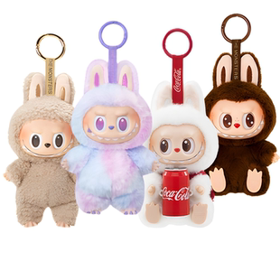 POPMART泡泡玛特 LABUBU心动马卡龙搪胶毛绒公仔盲盒挂件新年礼物