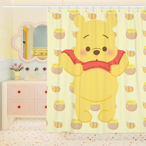 美式装饰浴帘卫生间挡水挂钩pooh