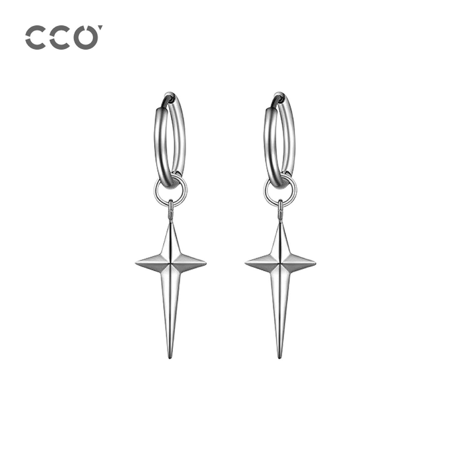 CCO冷淡风立体星芒耳环朋克极简耳扣男女通用星星耳饰送男友礼物,饰品/流行首饰/时尚饰品新,耳环,淘宝优惠券,粉丝福利购,淘宝优惠卷
