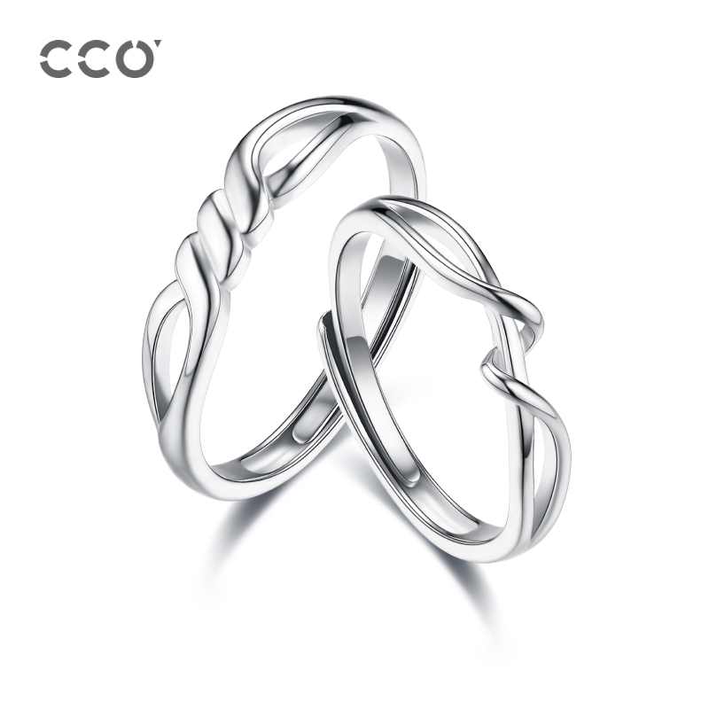 925银情侣戒指开口可调节