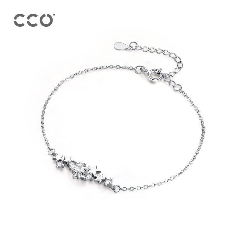 CCO满天星精致手链女生小清新可调节S925银细链手饰百搭浪漫礼物