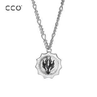 CCO龙转乾坤项链龙头图腾925银男生肖龙吊坠颈链节日礼物送男友