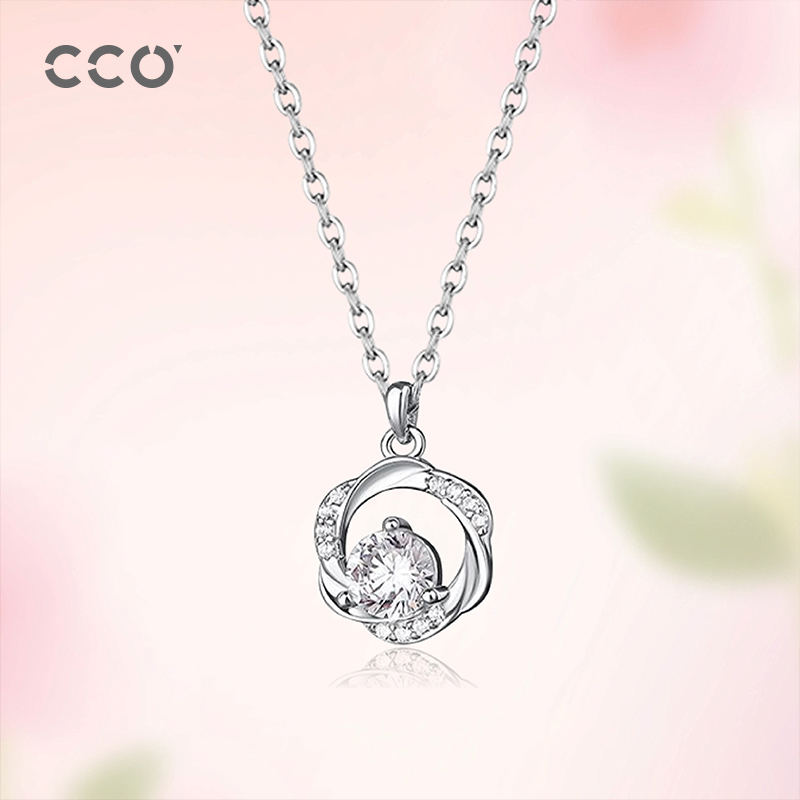 冷淡风锆石吊坠锁骨链