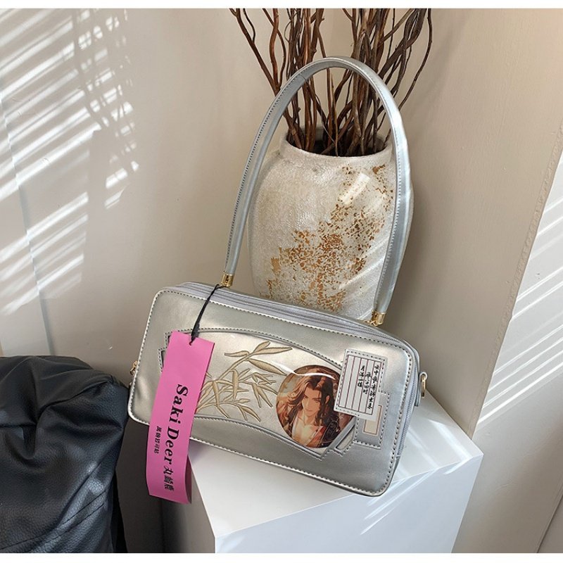 中式国风微食量痛包古风修竹腋下包斜挎包吧唧徽章大家闺秀淑女痛,箱包皮具/热销女包/男包,腋下包,淘宝优惠券,粉丝福利购,淘宝优惠卷