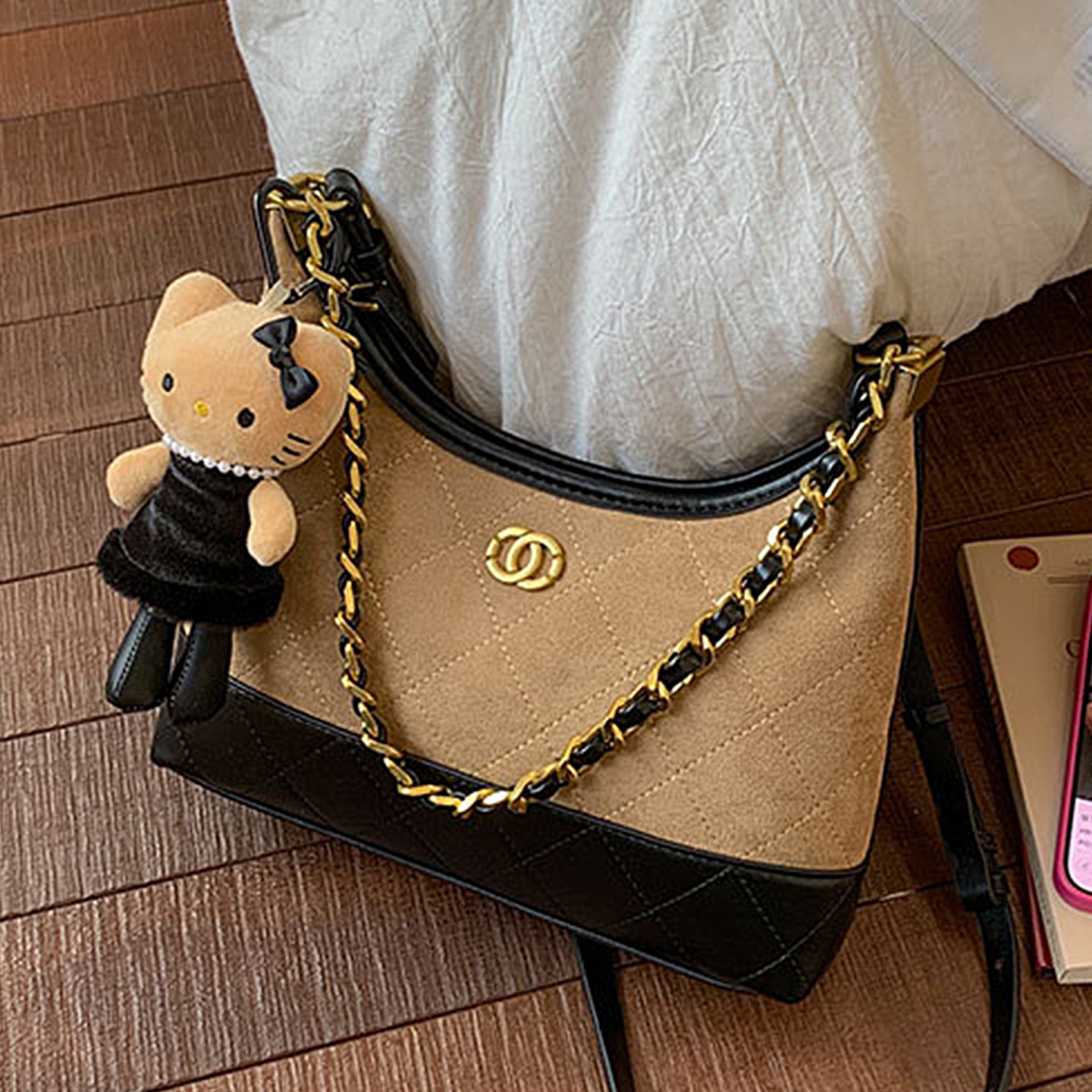 2025新款复古菱格链条百搭斜挎包