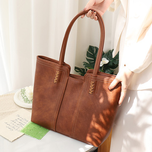 托特包女真皮2026新款大容量通勤包百搭单肩包大包手提14寸电脑包