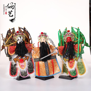 布袋戏手偶三英大将儿童木偶玩具幼儿园表演福建非遗传统研学摆件