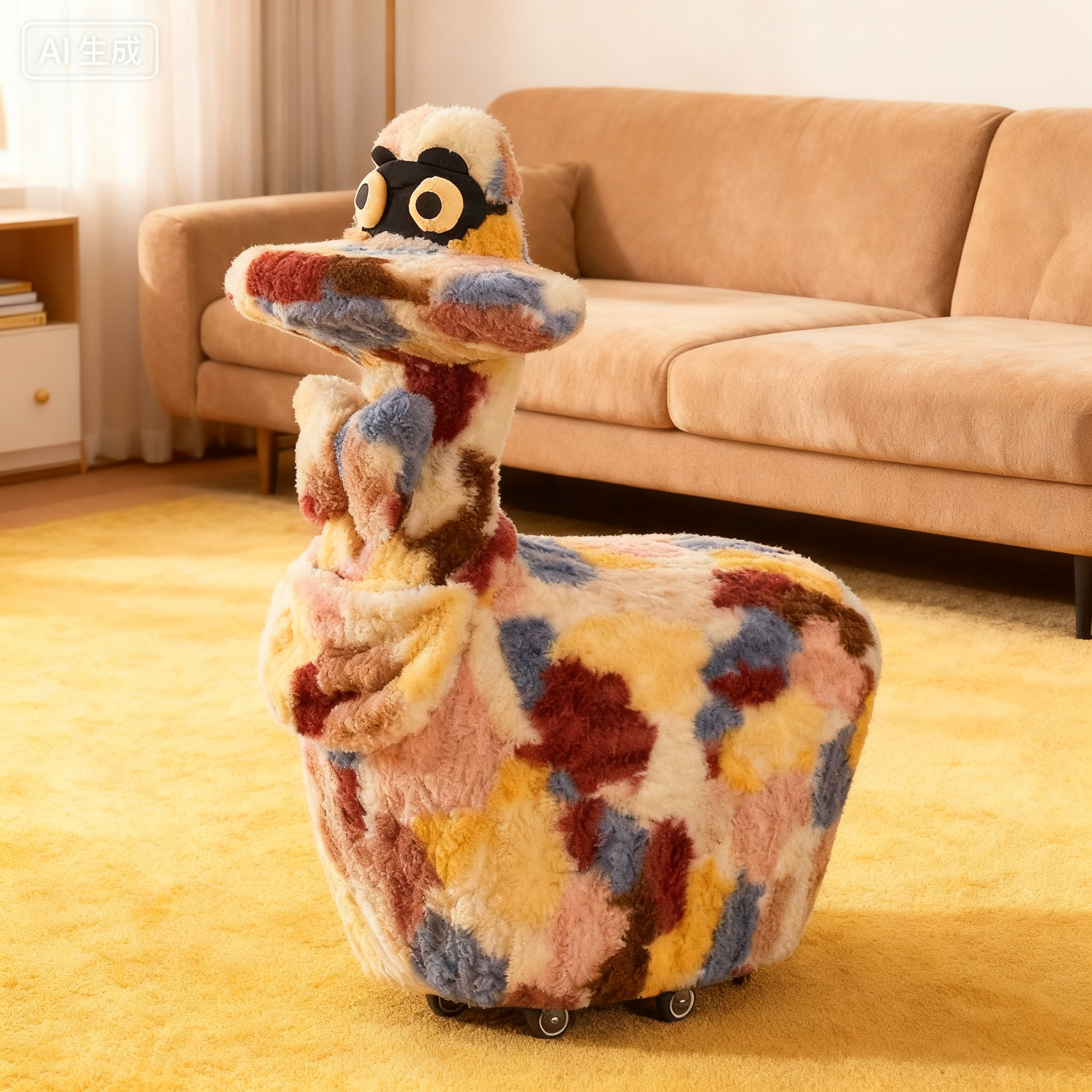 溜溜鸭凳子创意礼物玩偶动物可爱儿童坐骑创意椅宠物换鞋凳儿童椅