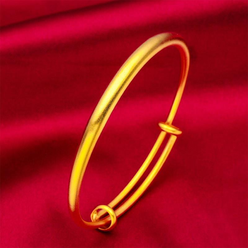 越南纯沙金古法传承手镯女款仿真黄金镯子正品送妈妈礼物久不掉色