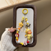 卡通笑脸星星萌粒手机链ccd挂链包包挂件钥匙扣闺蜜礼物挂绳