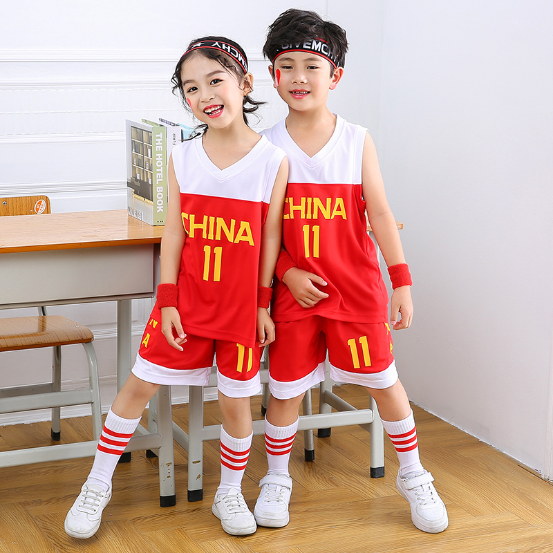 儿童篮球服套装定制幼儿园夏季个性训练球衣宝宝小学生表演队服
