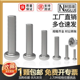 镀镍圆头小螺丝钉GB818十字盘头机牙微型螺丝PM1M1.2M1.4M1.6M1.7
