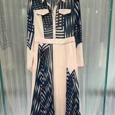 2025春新幻影几何衬衣式连衣裙