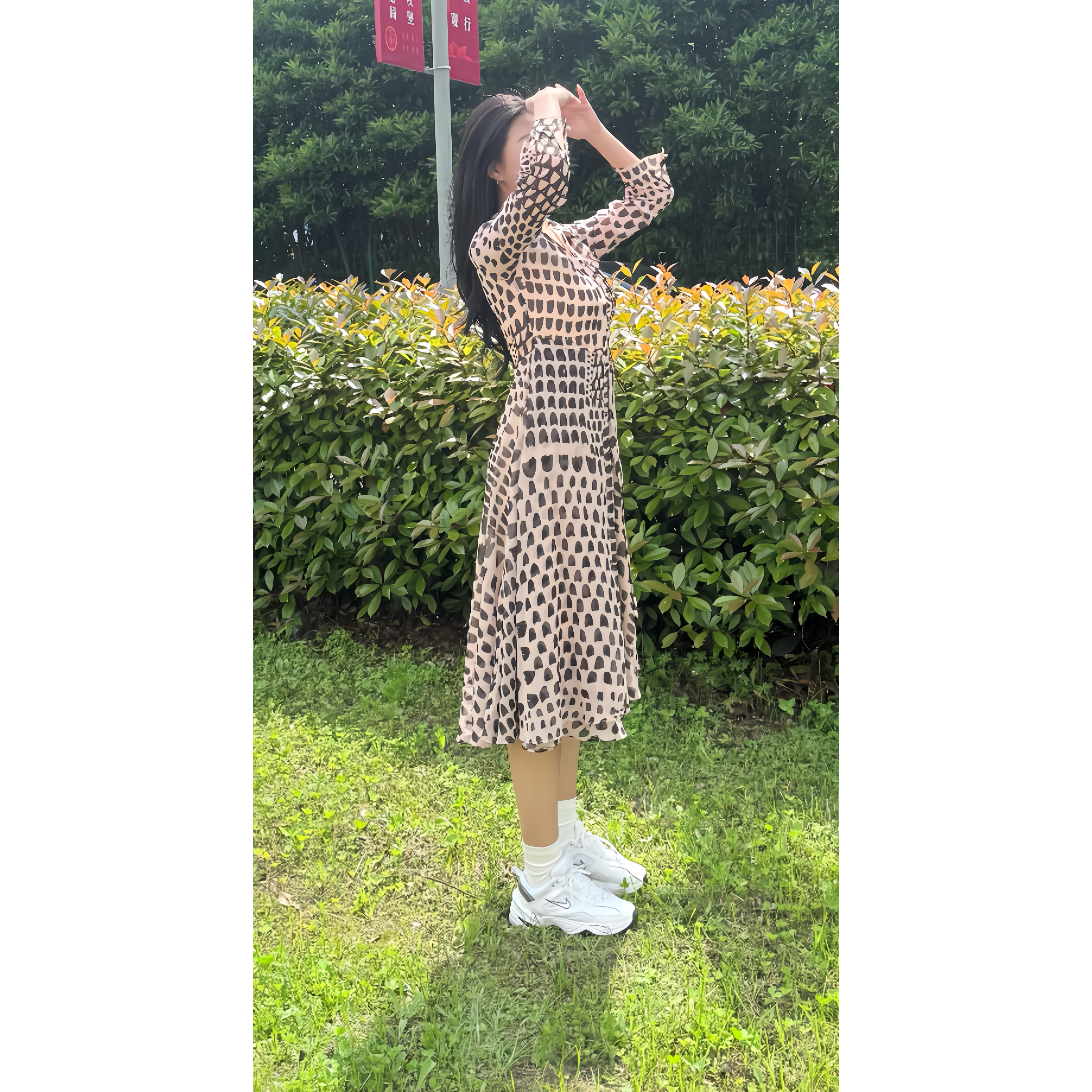 玛家现货速发商场同款2026春浪漫杏粉郁金香鱼尾连衣裙A1GAW61530