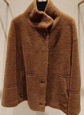 现货速发商场同款2025秋冬新款羊毛美拉德毛呢外套女EWW364D004