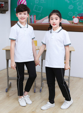 夏季初中生宽松短袖校服套装班服