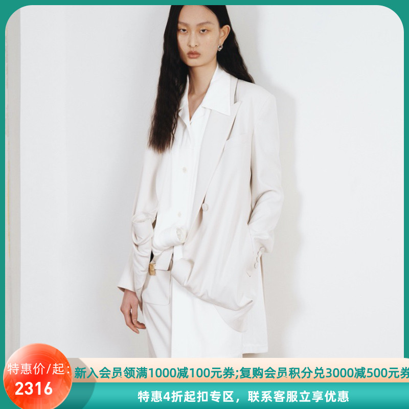 ONOFF商场同款 roderic wong 22SS春夏新款卷边造型西服-封面