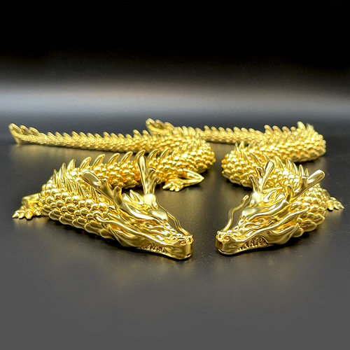 黄铜五爪金龙摆件手把件茶宠百搭精工抛光可活动神龙茶道展厅摆设