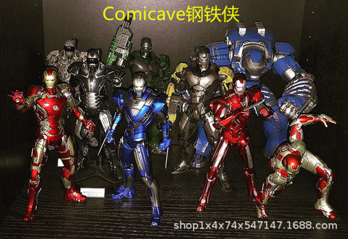 正版Comice 1/12 漫威合金钢铁侠mk40384342可动可发光CS人偶玩