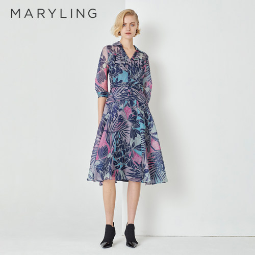 MARYLING春季印花连衣裙