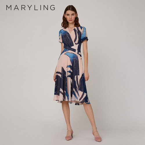 MARYLING海边度假印花连衣裙