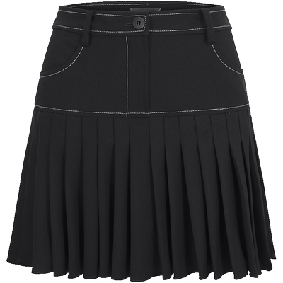 MARYLING黑色百褶短裙