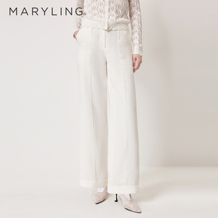 直筒裤 MARYLING玛俪琳2026春季 老钱风 舒适自然 A1GBW51290 新品