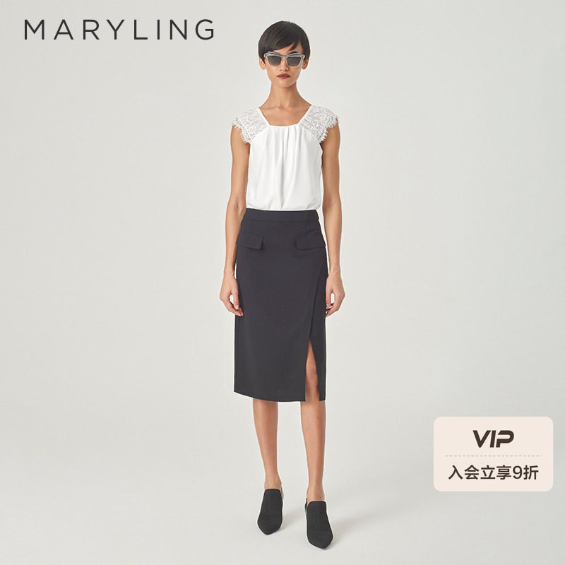 MARYLING白色吊带背心