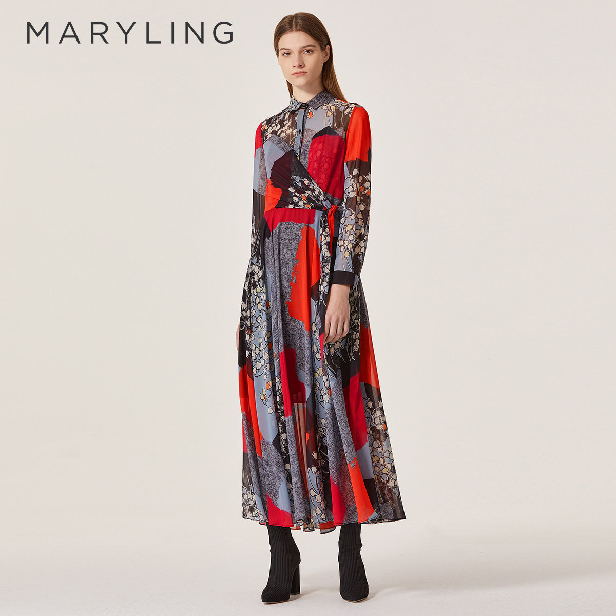 MARYLING玛俪琳2022春季长袖印花图片