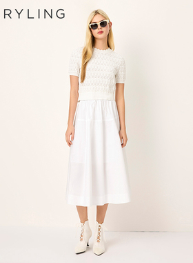 MARYLING玛俪琳2025夏季新品精致挑孔针织上衣A1FCW01090