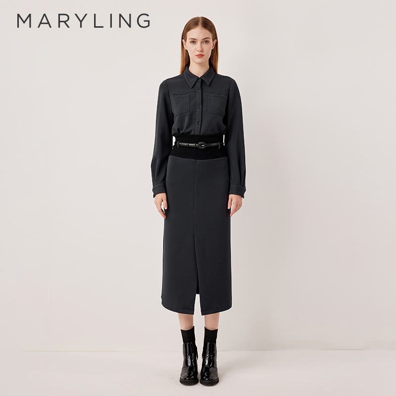 MARYLING衬衫领翻领上衣