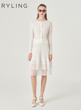 MARYLING玛俪琳夏季新品白色柔软针织开衫A1ECW09130