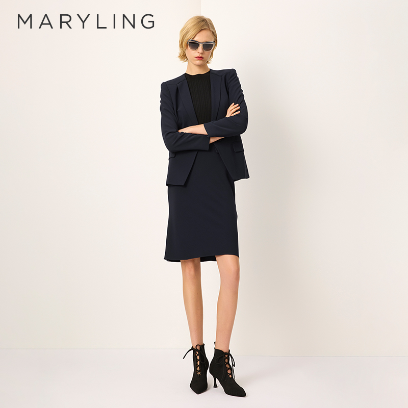 MARYLING小翻领西装外套