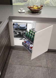 凯斯宝马小怪物转角拉篮厨房橱柜厨柜黑晶内置五金配件 转角拉篮