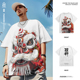 新款 打底衫 国潮休闲短袖 夏季 t恤男士 宽松薄款 中国风醒狮男装 上衣