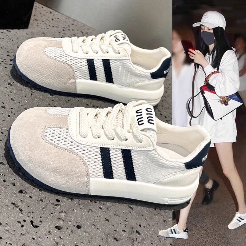 真皮复古镂空透气乐福鞋女2025夏季新款时尚水钻厚底内增高洞洞鞋