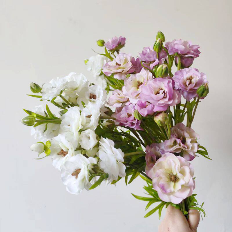 蝴蝶洋牡丹仿真花日本罂花艺造景婚礼装饰花空间美陈摆放摄影道具