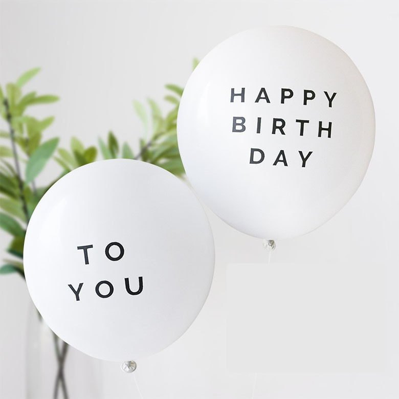 热销HAPPYBIRTHDAY TOYOU森系清新印字百天满月生日快乐气球