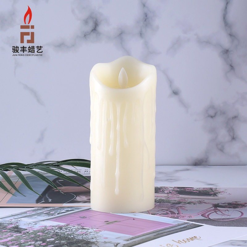 led蜡烛灯情人节婚庆表白遥控气氛布置用品石蜡底油摇摆电子蜡烛