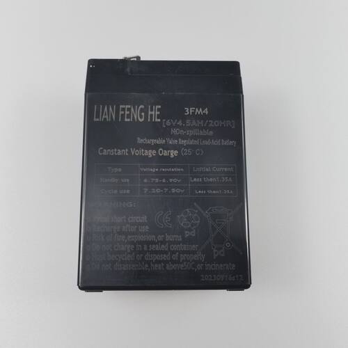lianfenghe电池3FM4.0(6V4.0AH/20HR)6V4AH儿童车 摩托车蓄电池