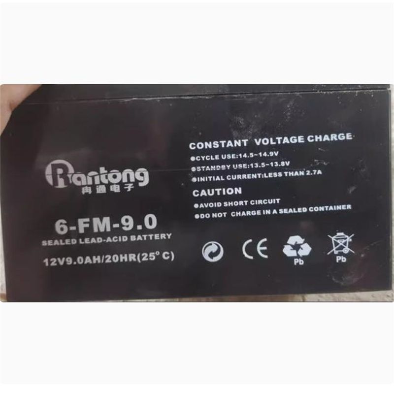 冉通电子蓄电池12V9AH Rantong电瓶6-FM-9 UPS消防系统备用电池