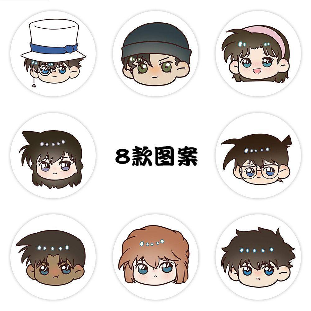 爆款500贴热门动漫名侦探柯南大头卷卷贴可爱ins创意周边装饰贴