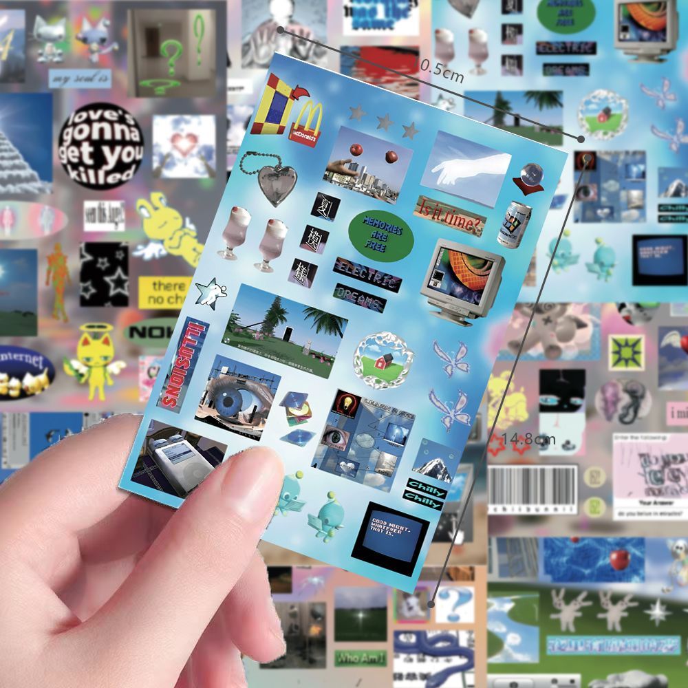 32张电子梦核切膜贴纸旧
