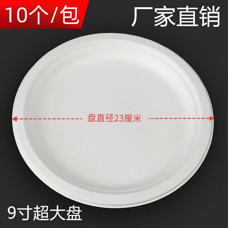 一次性白色加厚纸盘儿童手工绘画涂鸦专用盘聚会蛋糕盘9寸纸盘子