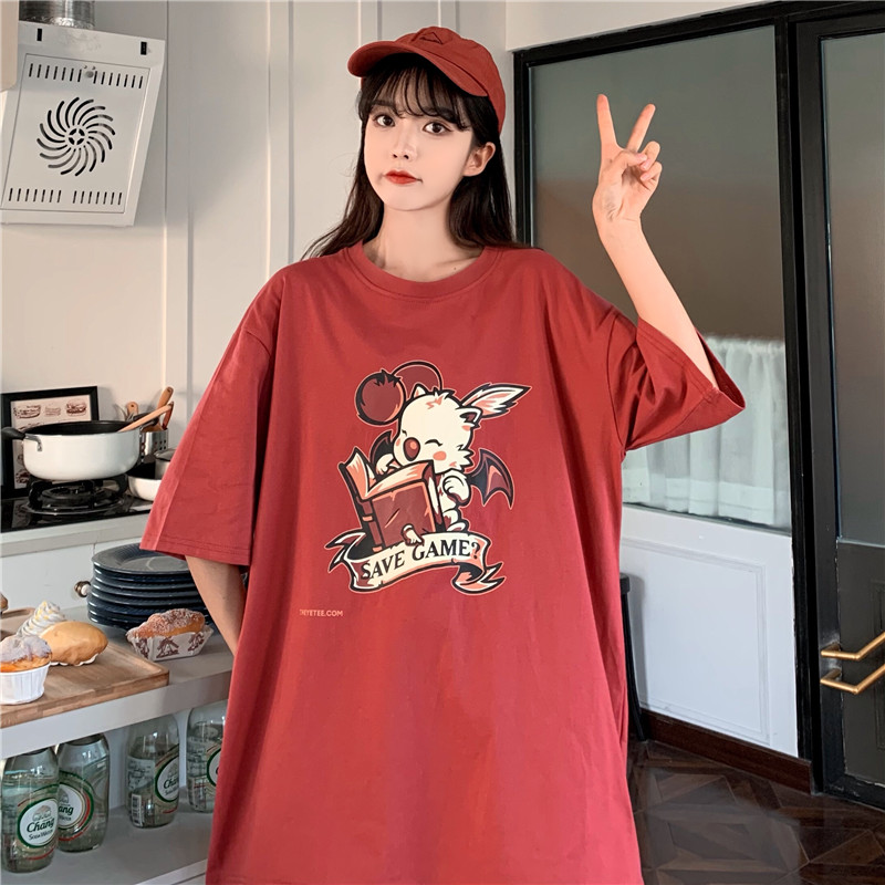 Real shooting academy style spring Korean fashion loose short sleeve t-shirt female students versatile round neck top trend