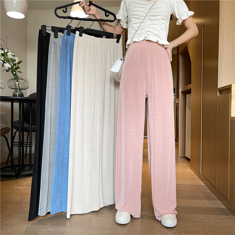Real photos of the original suzerain ice silk pants women's summer Korean fashion loose student casual women's pants fashion