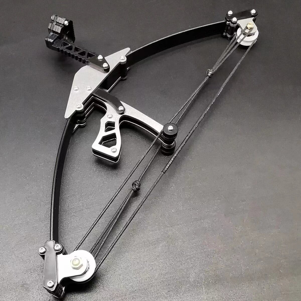 迷你复合弓套装射箭射击器材大威力小型三角迷你弓箭合金滑轮户外