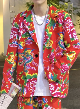 东北大花西装网红西服